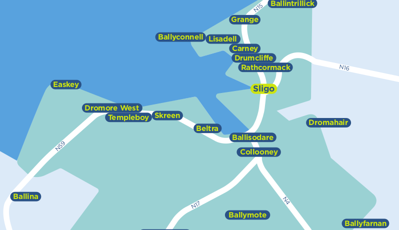 Sligo TFI local link bus services map